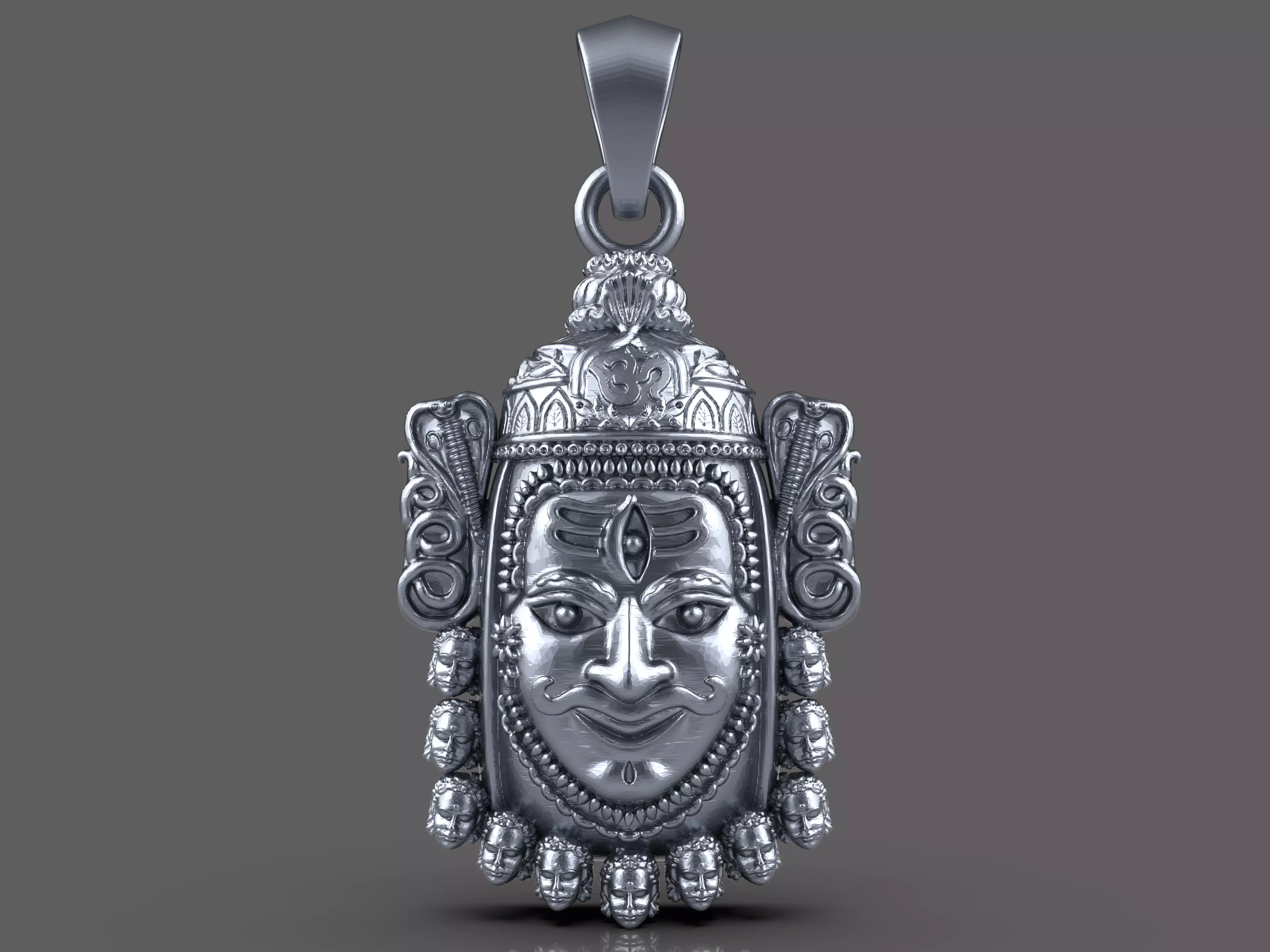 Mahakal pendant 3Dprint file 3D print model_0