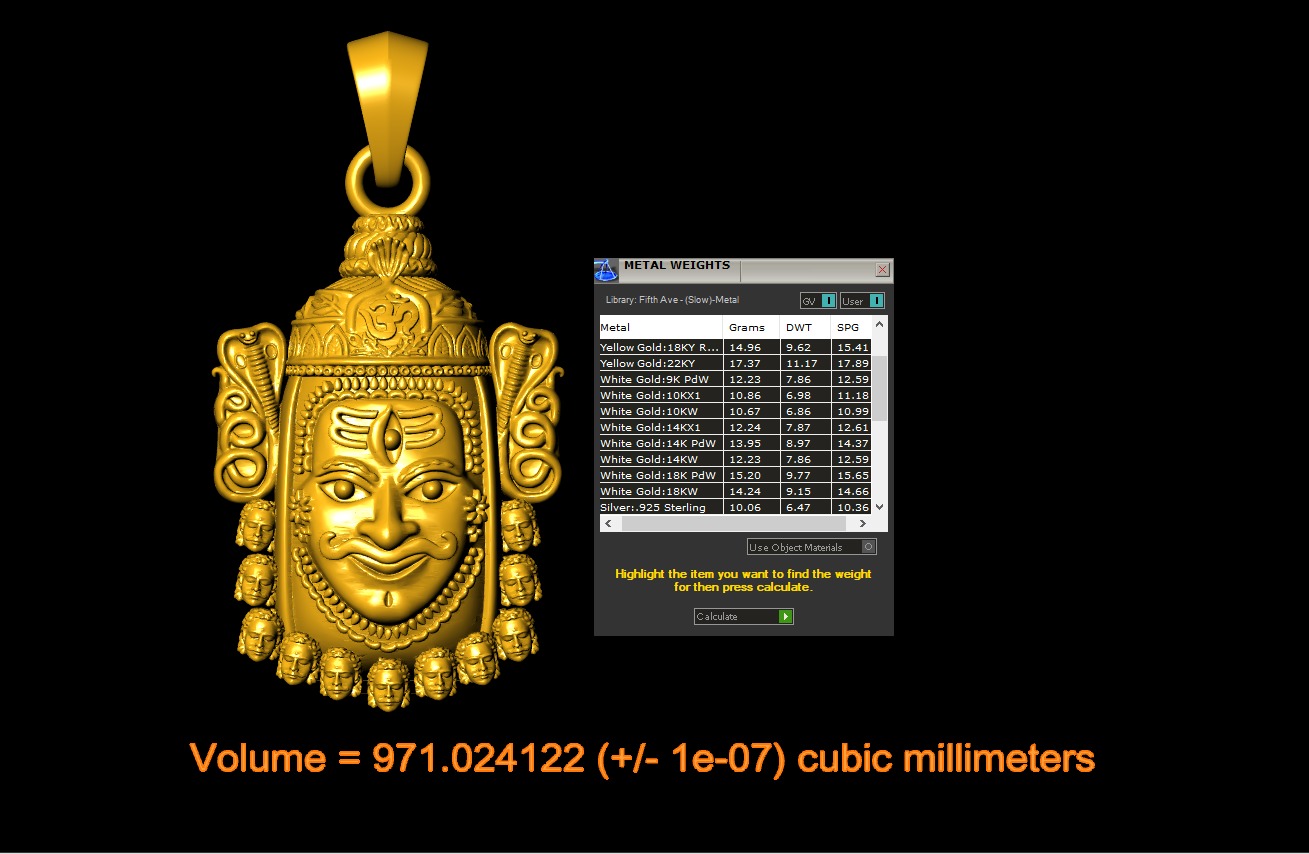 Mahakal pendant 3Dprint file 3D print model_2