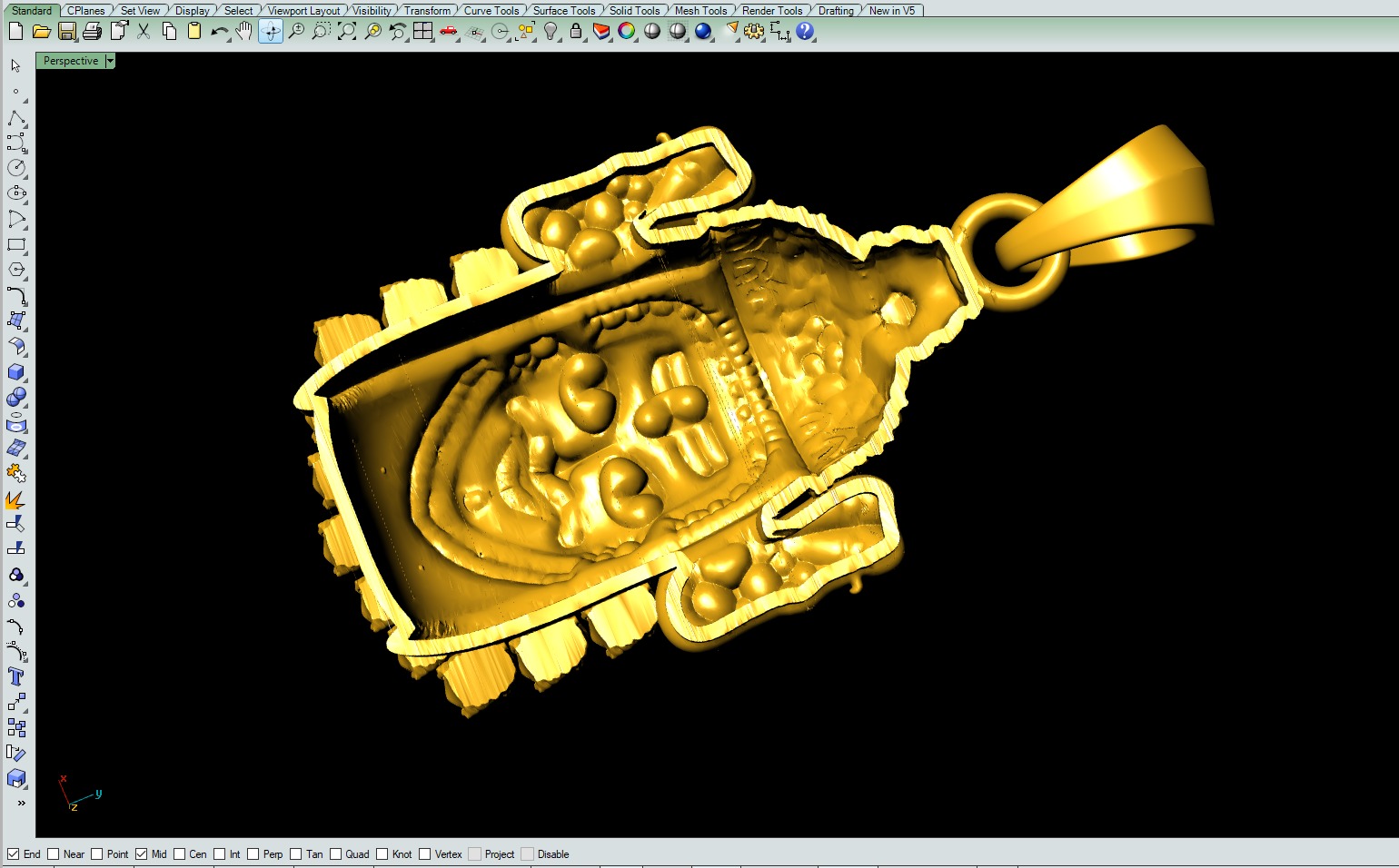 Mahakal pendant 3Dprint file 3D print model_5