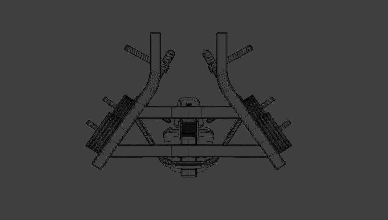 Chest Press Low-poly 3D model_13