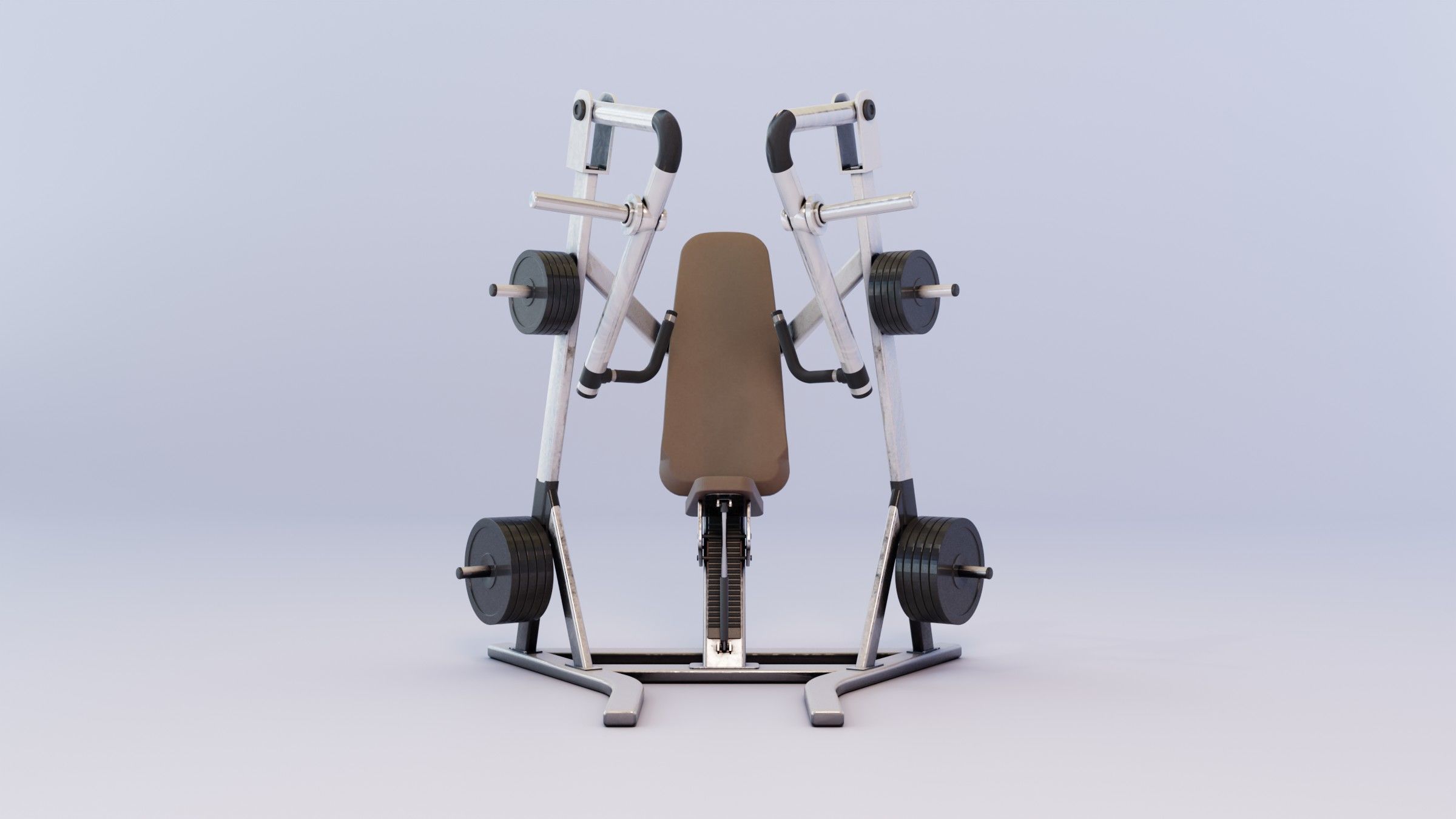 Chest Press Low-poly 3D model_1