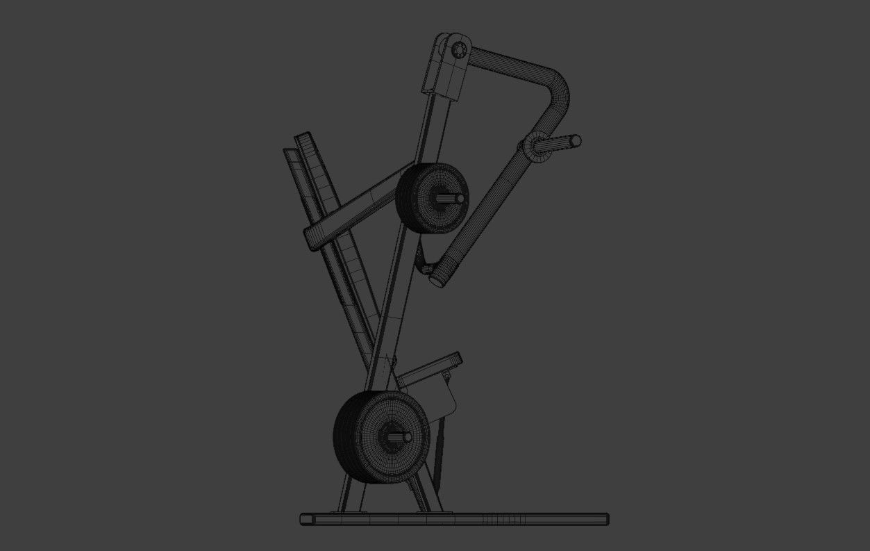 Chest Press Low-poly 3D model_10