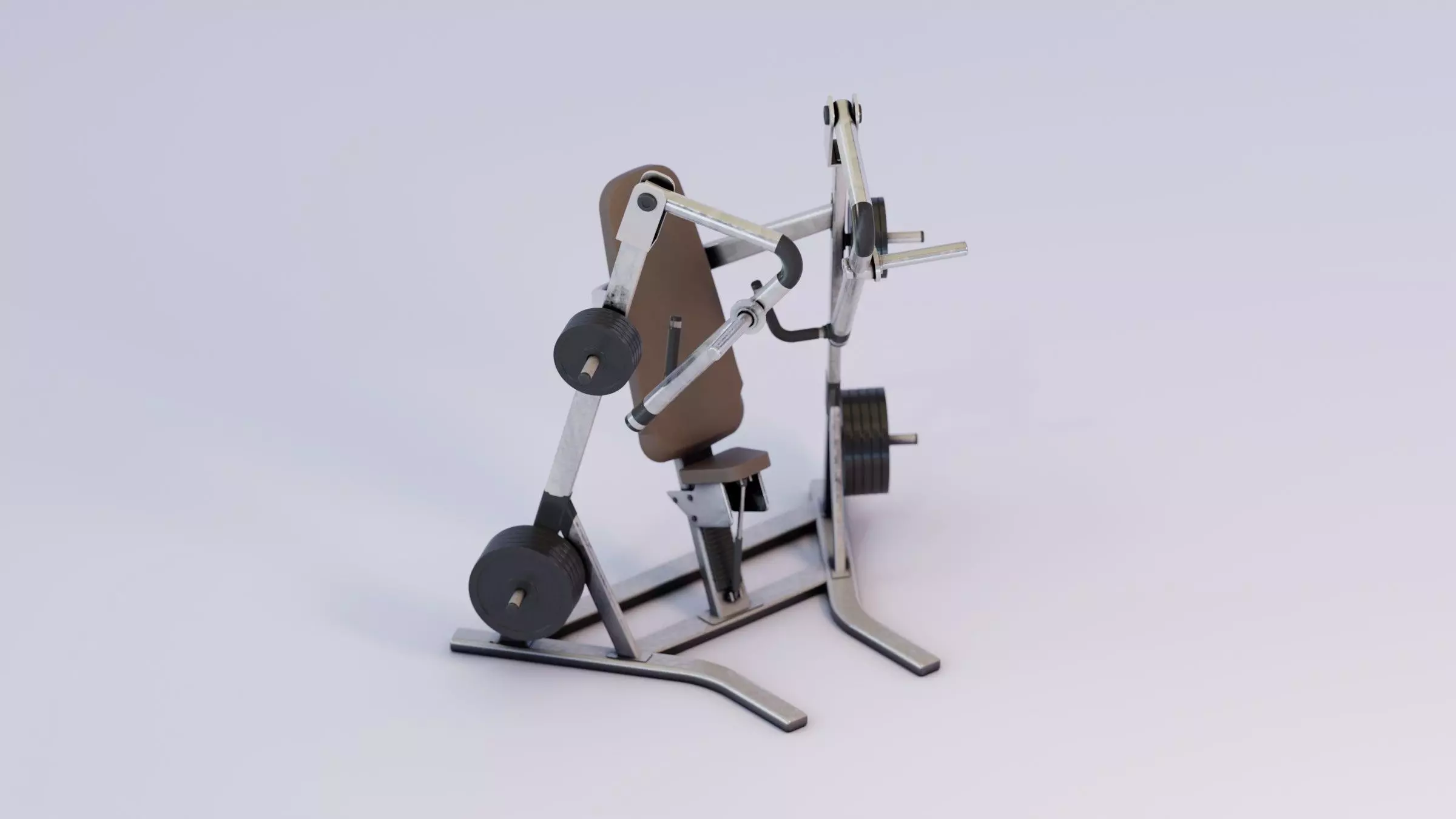 Chest Press Low-poly 3D model_0