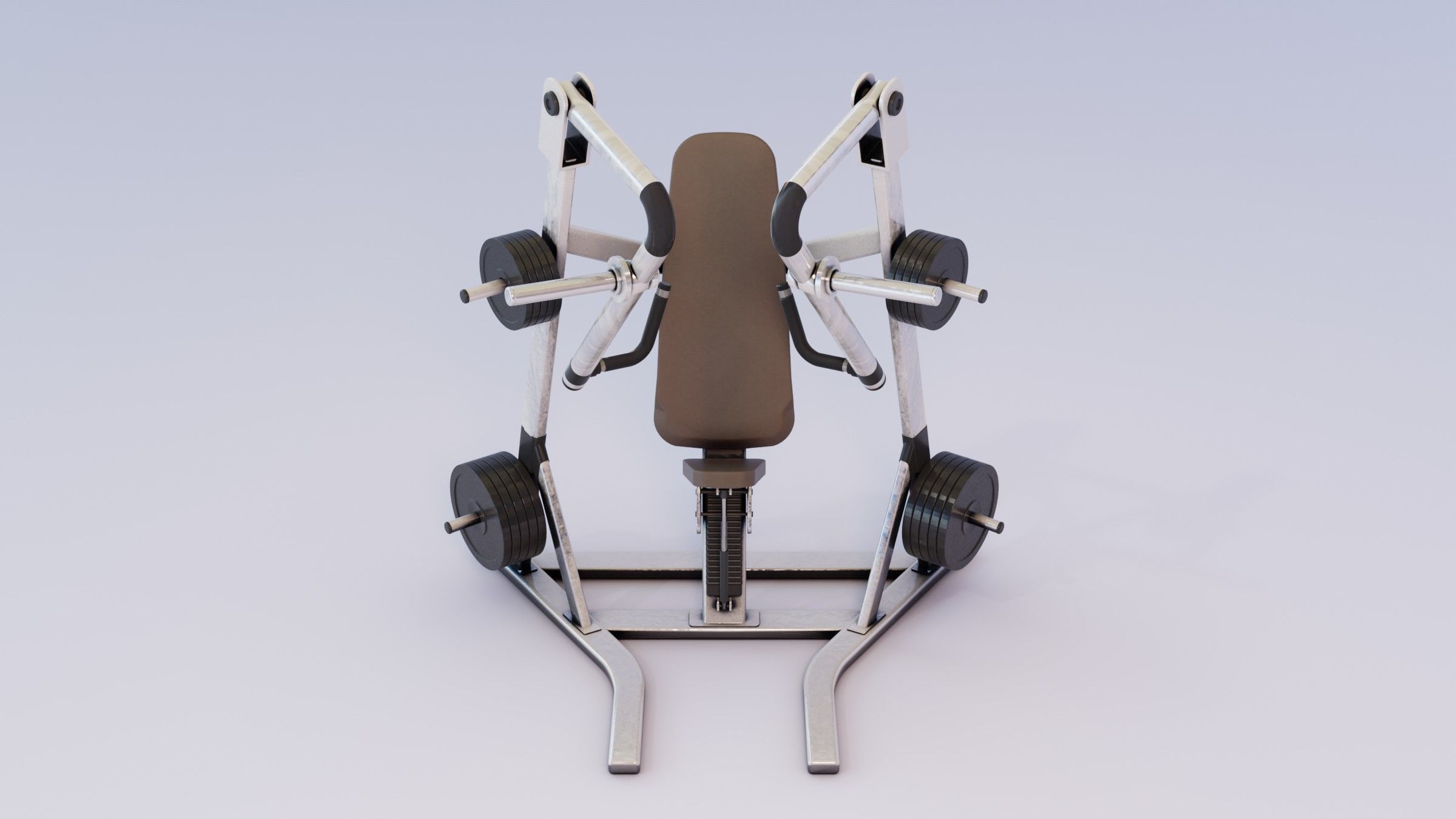 Chest Press Low-poly 3D model_2