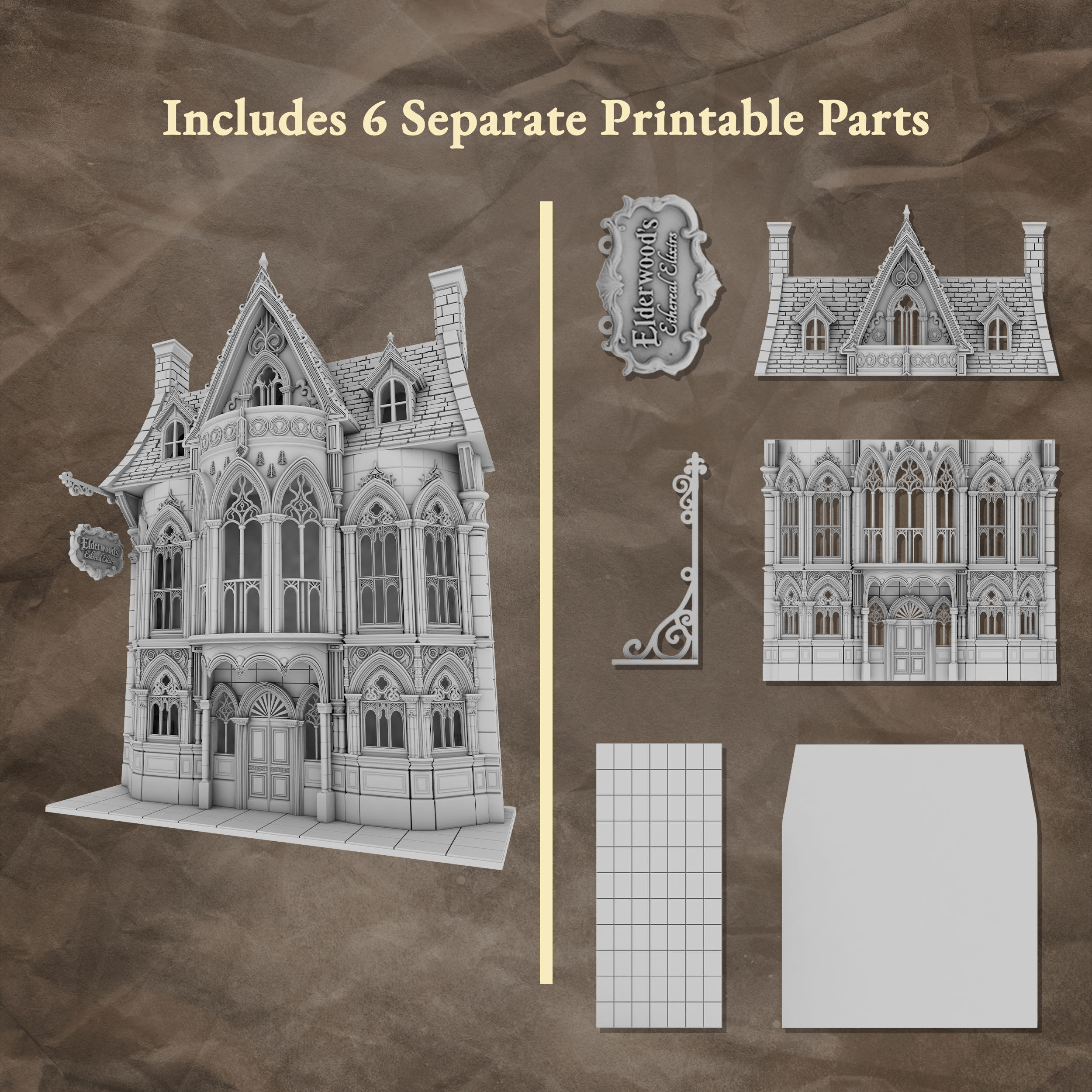 Victorian Magic Shop 3D Printable Book Nook STL File 3D print model_3