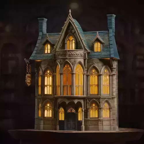 Victorian Magic Shop 3D Printable Book Nook STL File 3D print model