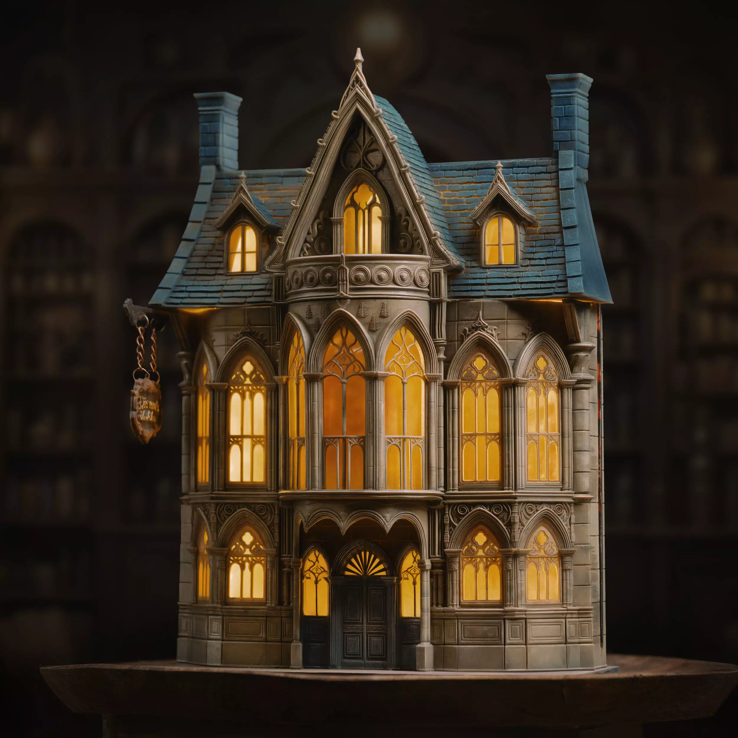 Victorian Magic Shop 3D Printable Book Nook STL File 3D print model_0