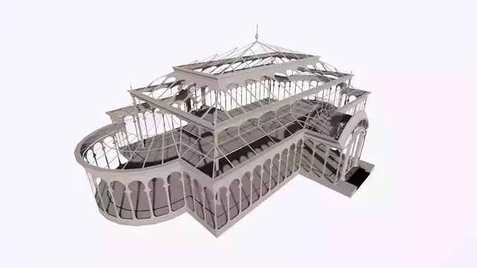Glass building-Commercial building-building classic 3D model