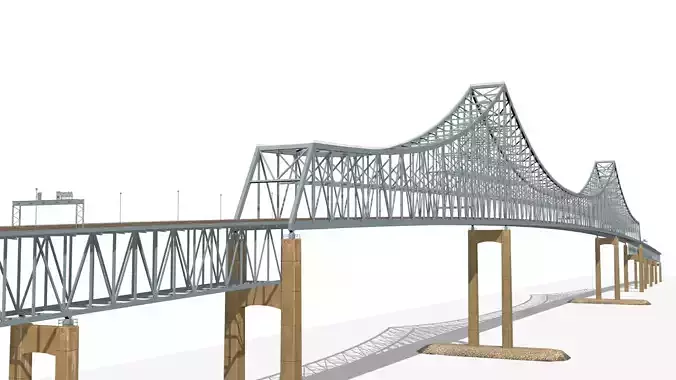 commodore barry bridge Low-poly 3D model