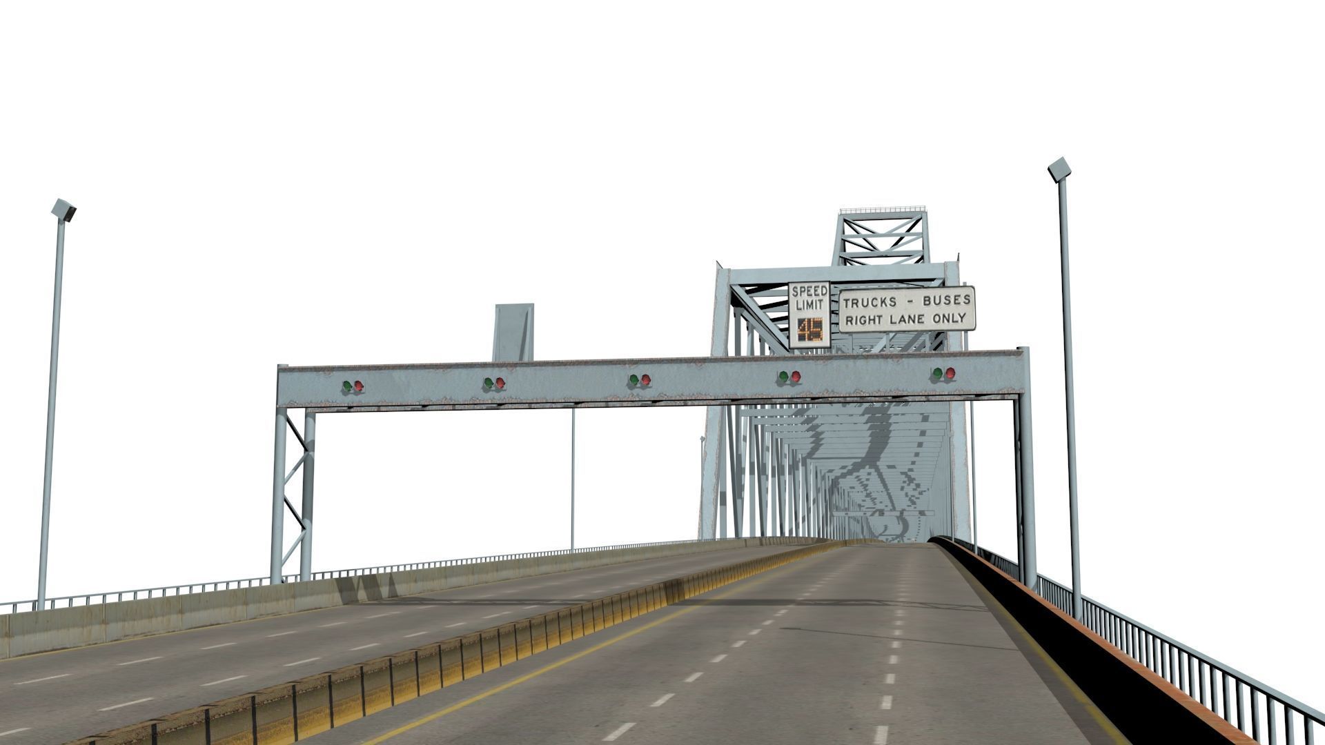 commodore barry bridge Low-poly 3D model_4