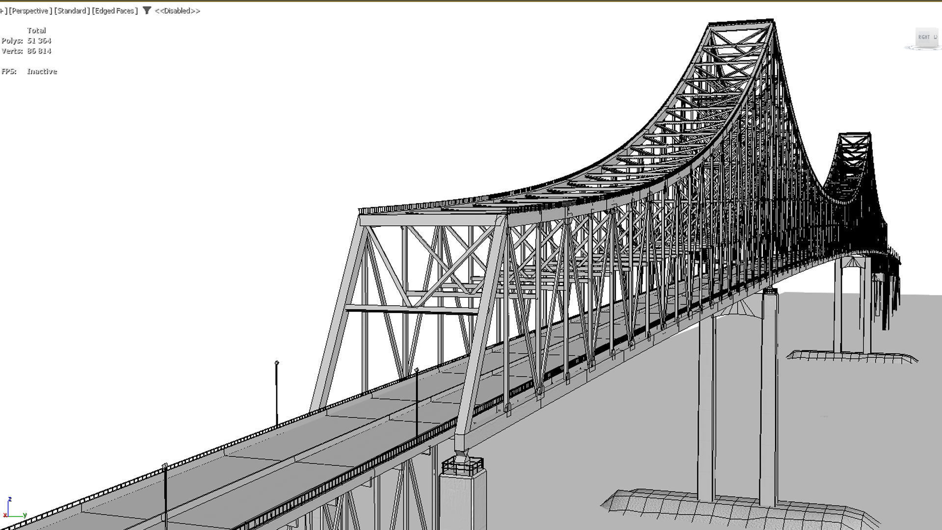commodore barry bridge Low-poly 3D model_14