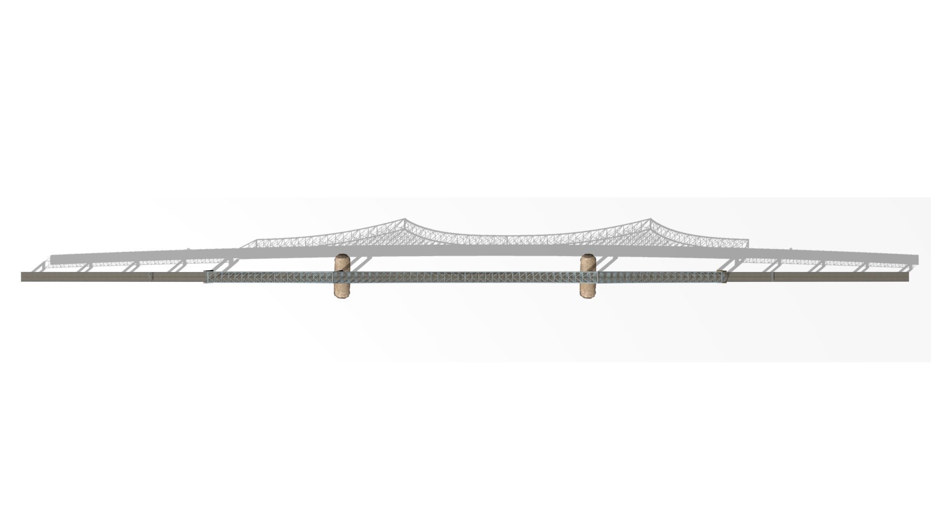 commodore barry bridge Low-poly 3D model_11