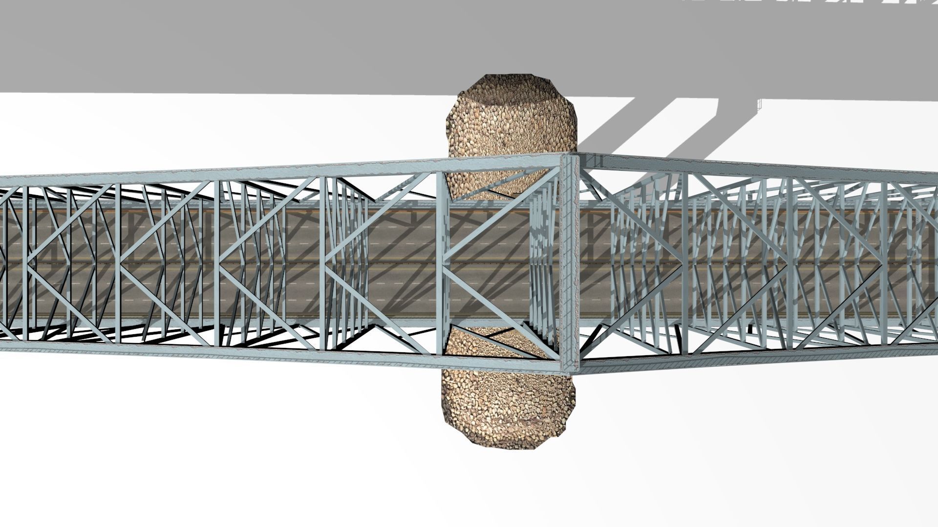 commodore barry bridge Low-poly 3D model_12