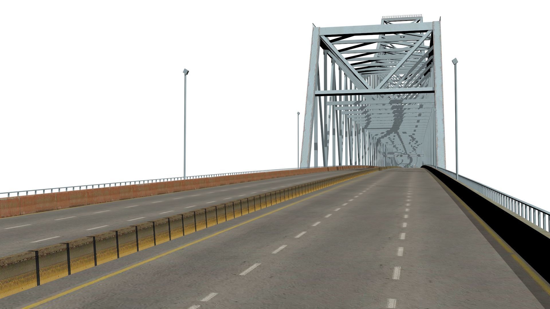 commodore barry bridge Low-poly 3D model_7