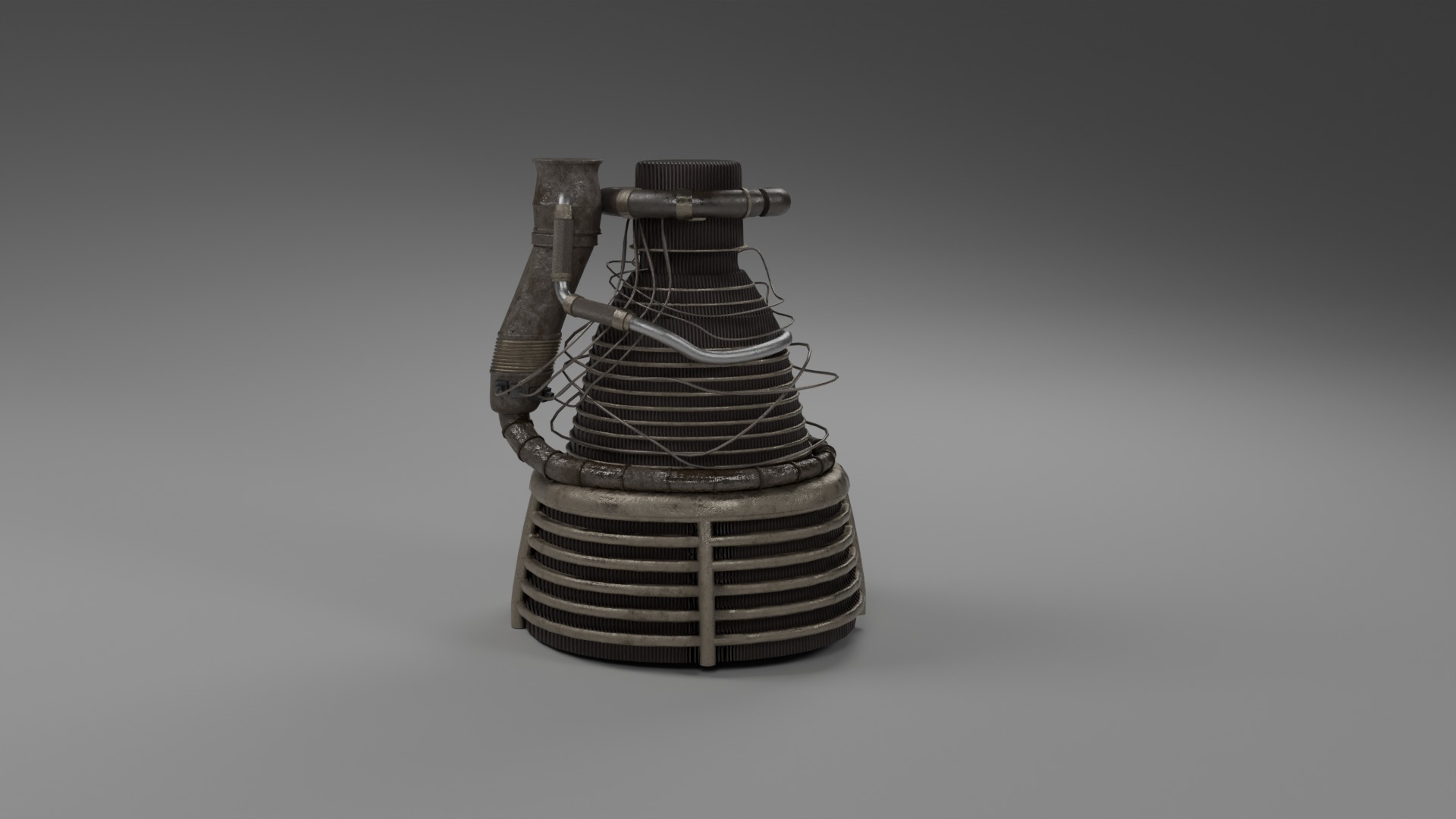 Rocket engine 3D model_5