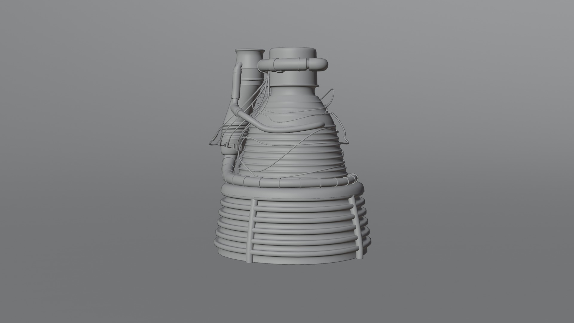 Rocket engine 3D model_1