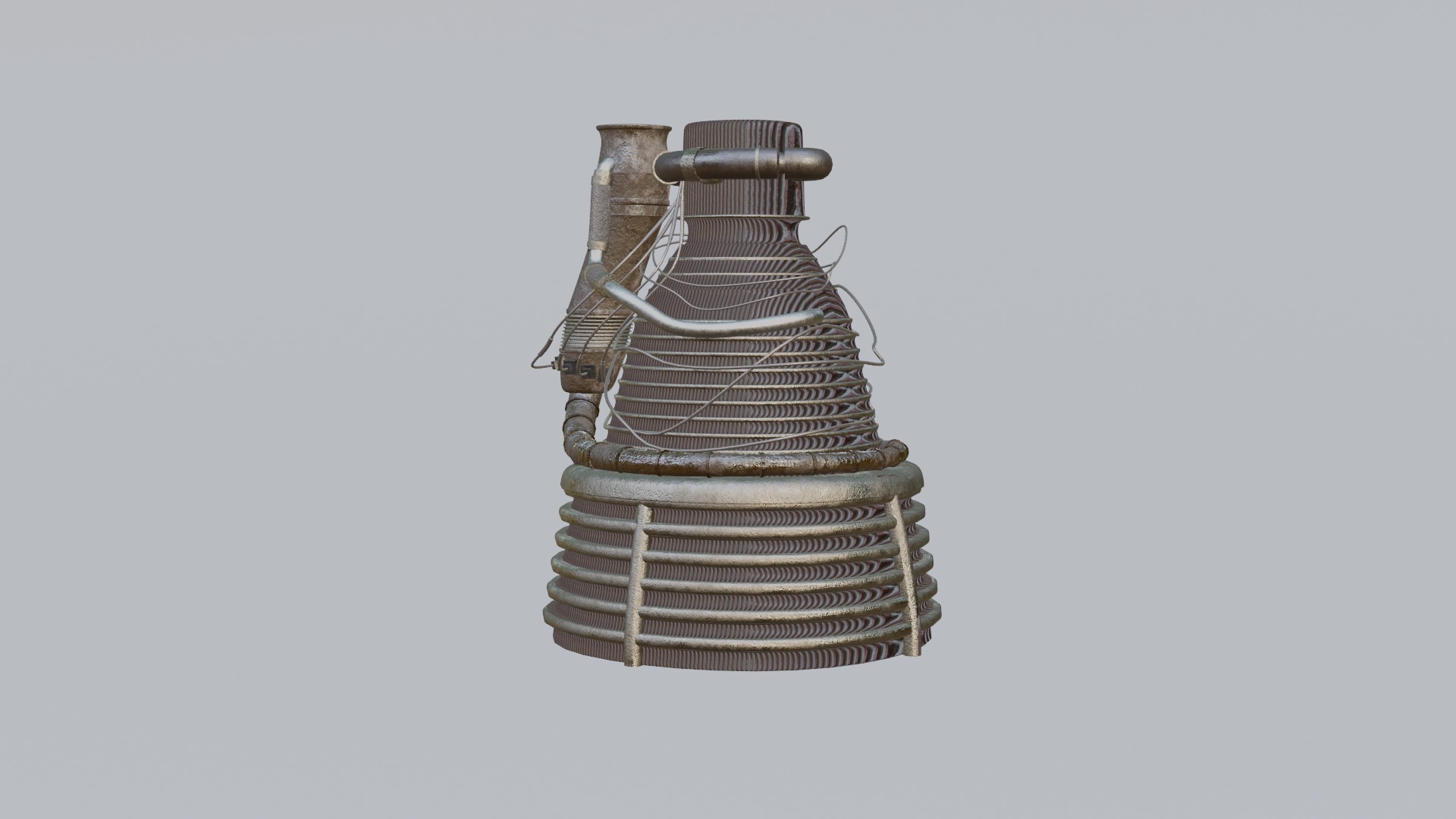 Rocket engine 3D model_2