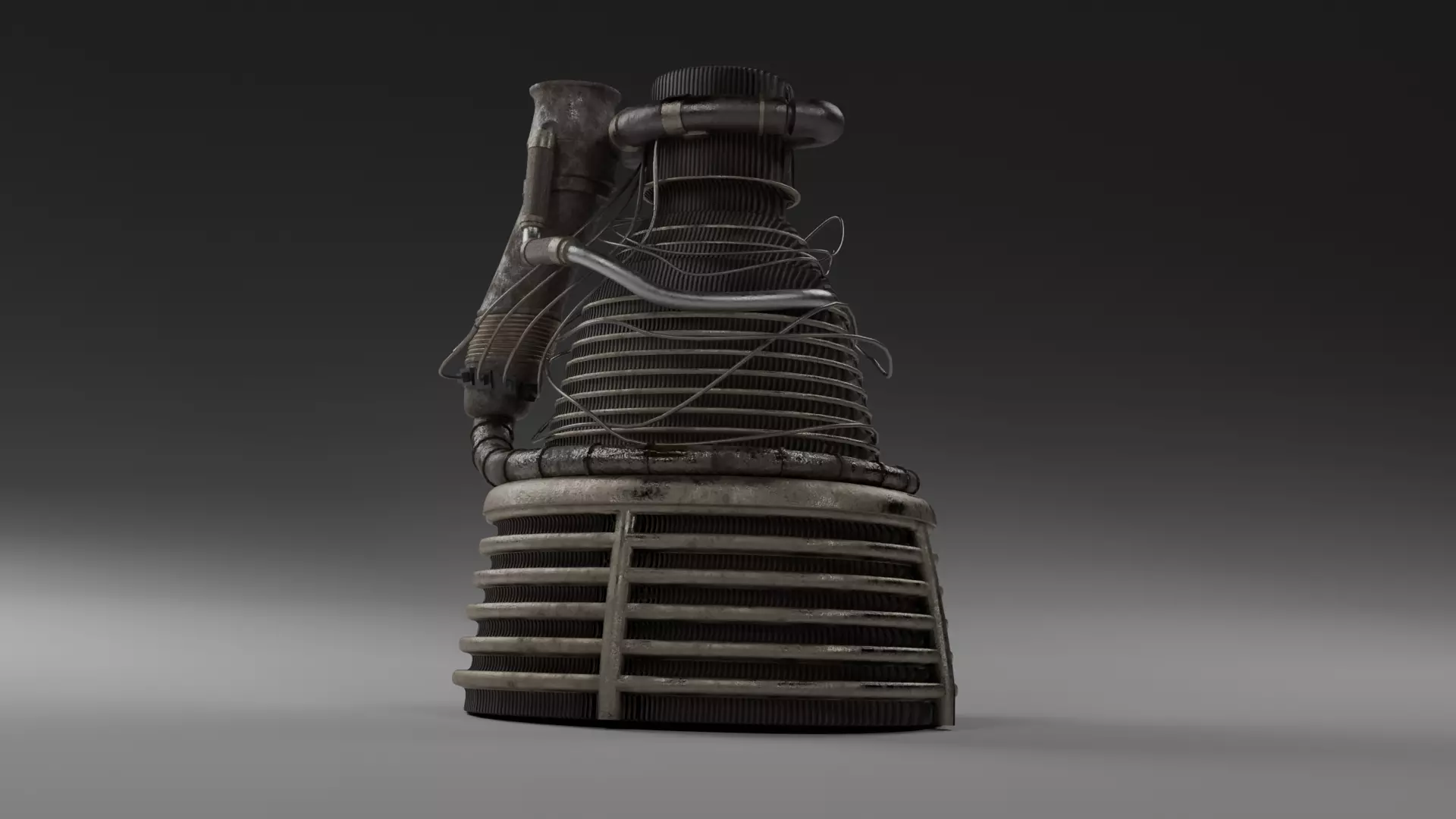 Rocket engine 3D model_0