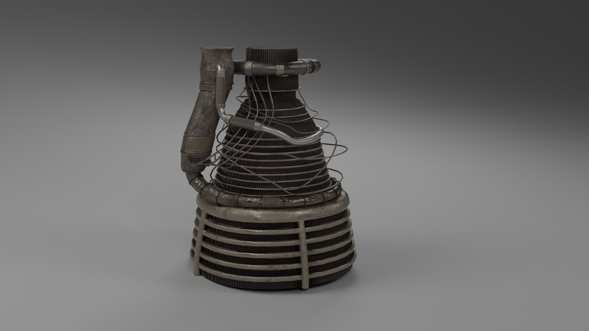 Rocket engine 3D model_3