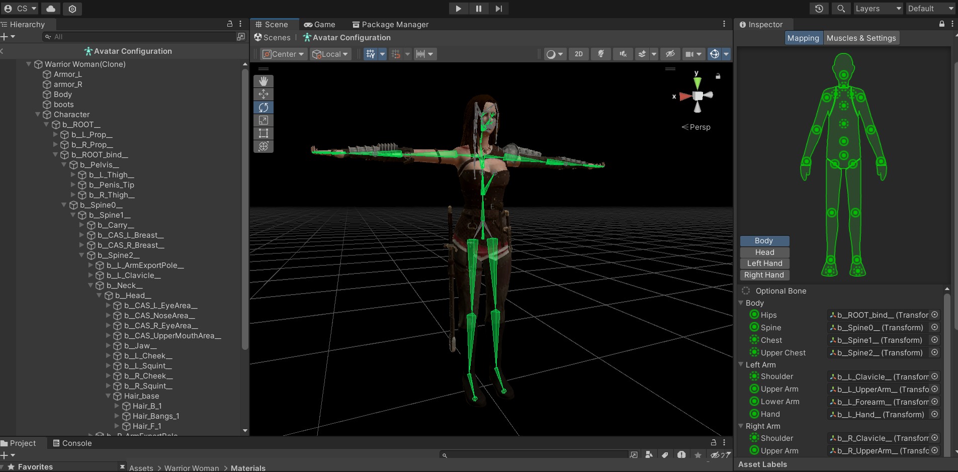 Warrior Woman - GameReady Low-poly 3D model_9
