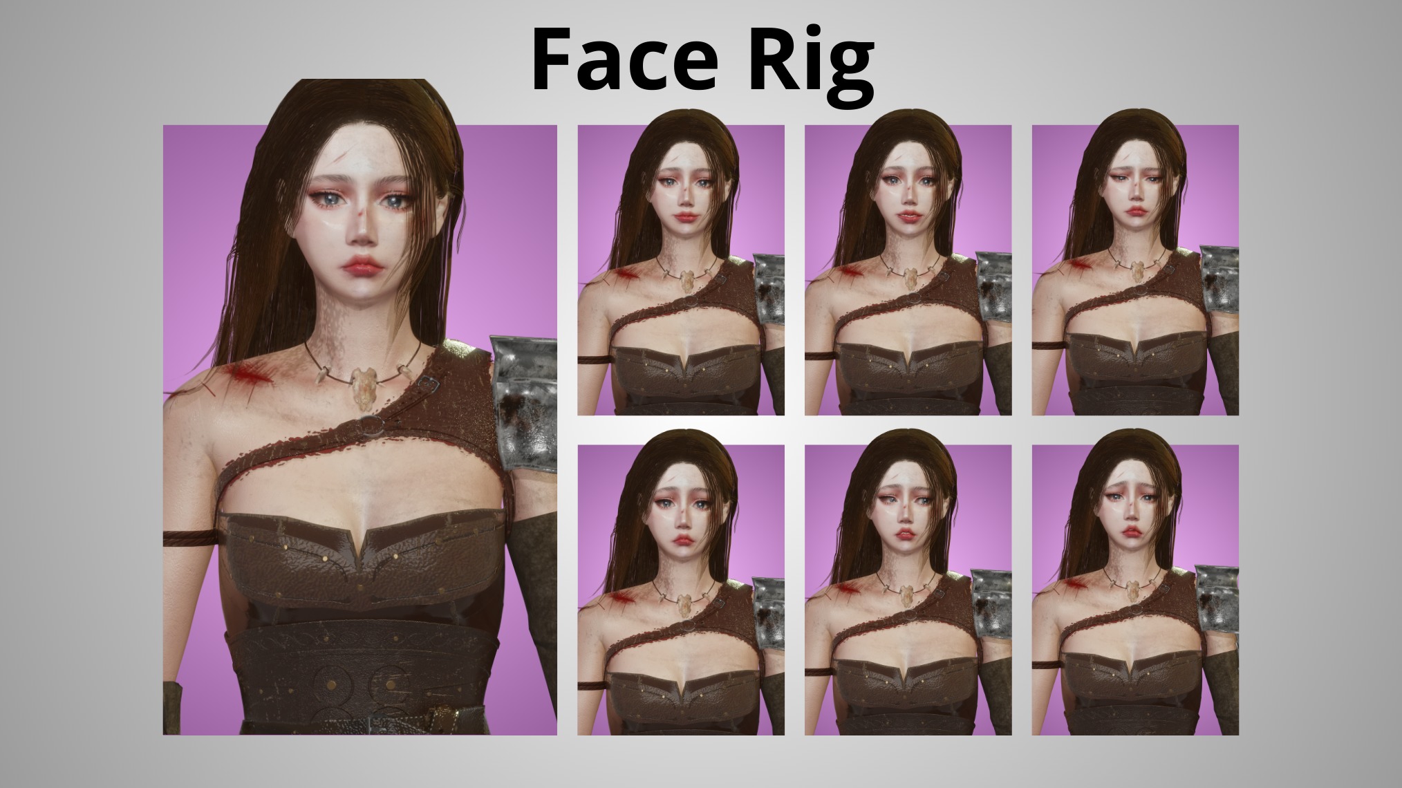 Warrior Woman - GameReady Low-poly 3D model_5