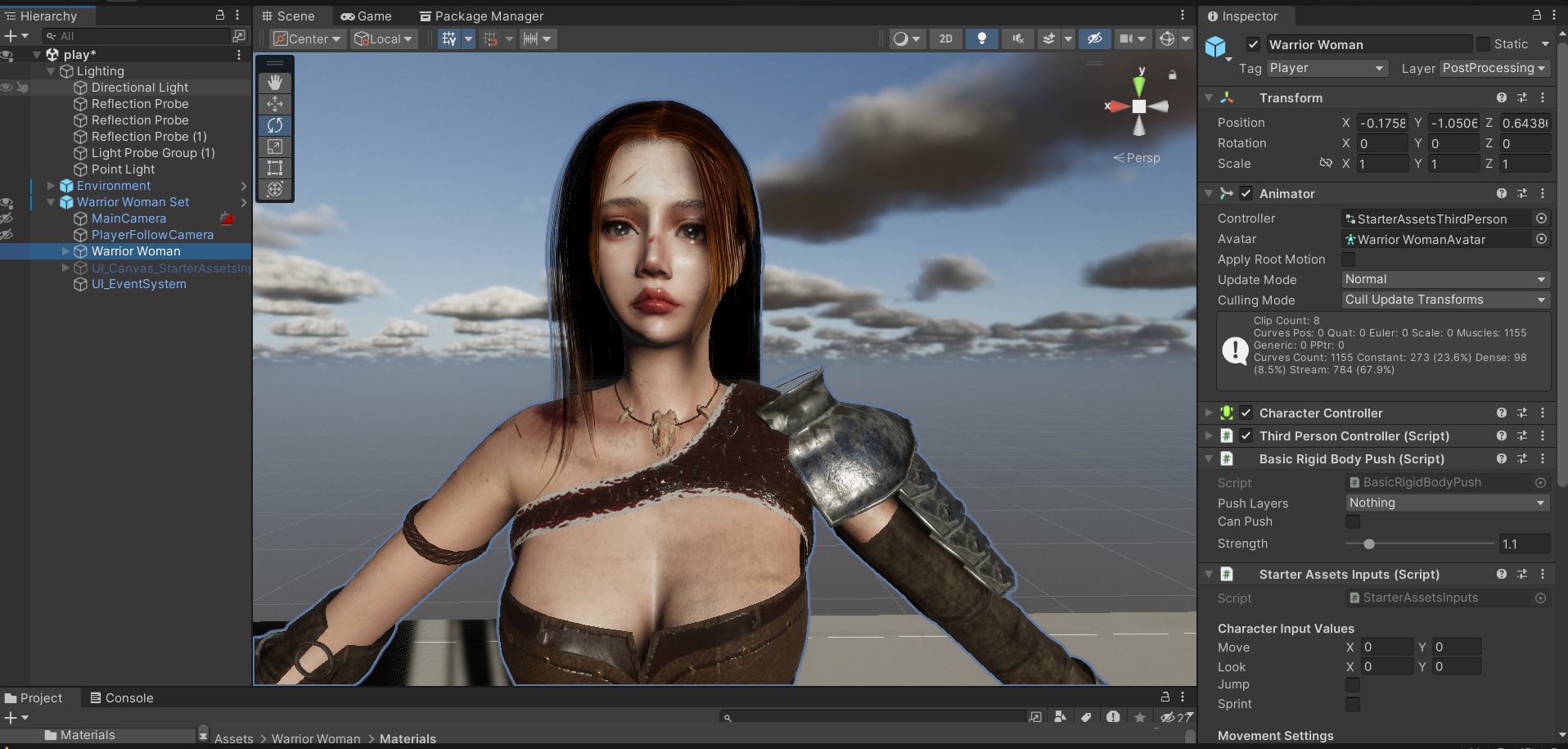 Warrior Woman - GameReady Low-poly 3D model_8