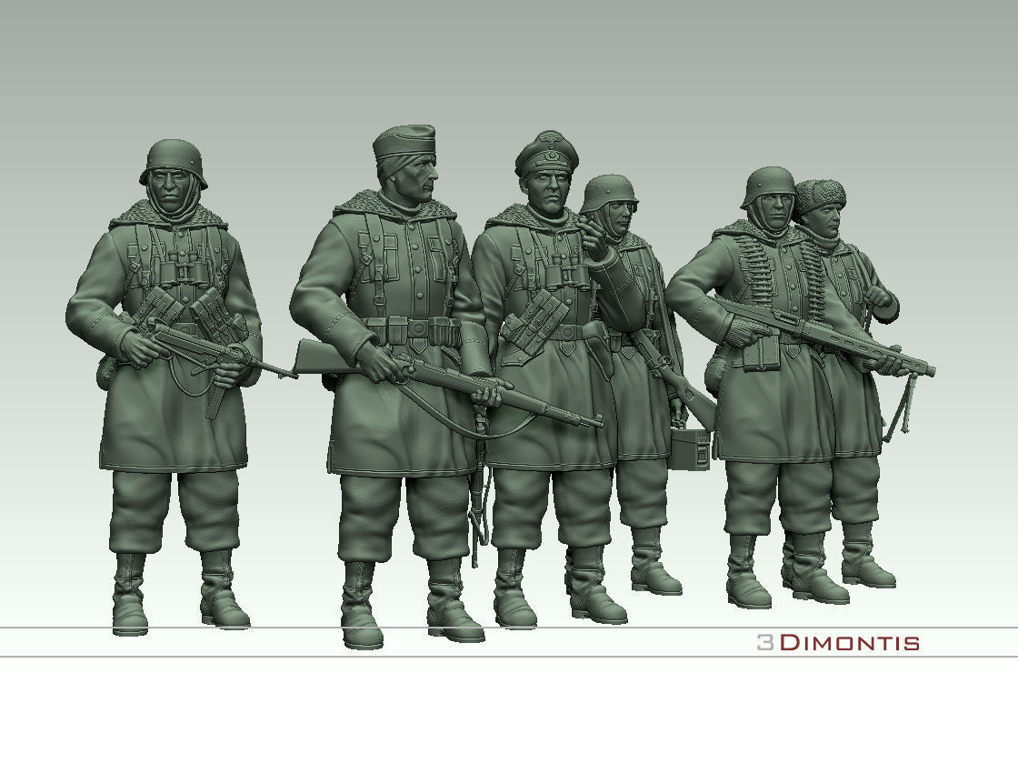 totenkopf devision german soldiers 3D print model_4