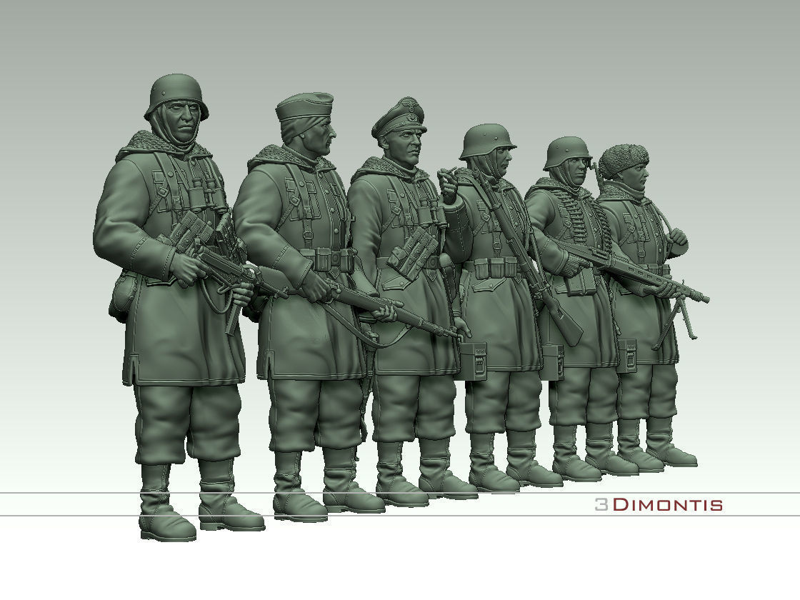 totenkopf devision german soldiers 3D print model_13