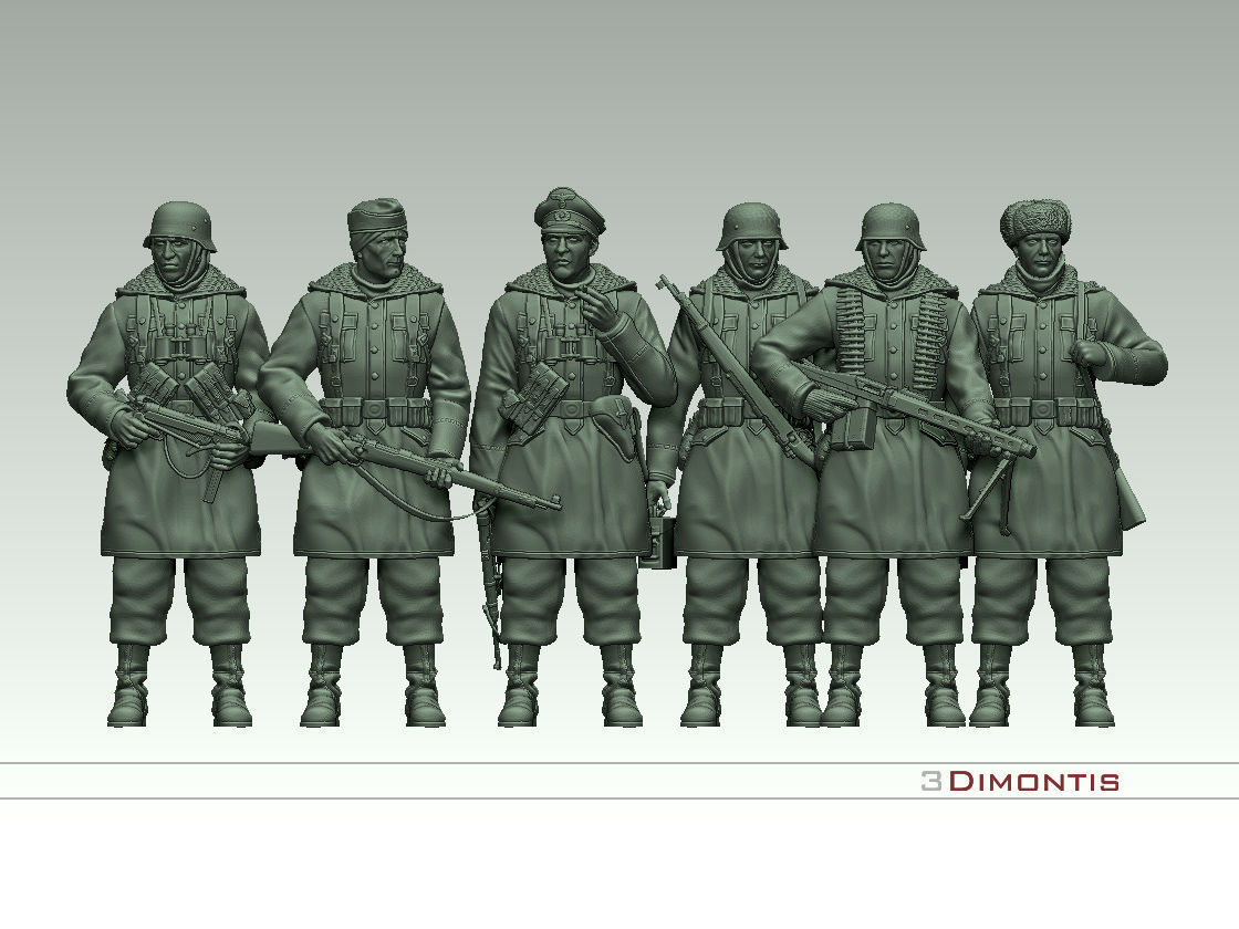 totenkopf devision german soldiers 3D print model_26