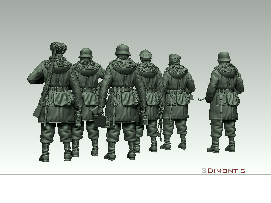 totenkopf devision german soldiers 3D print model_38