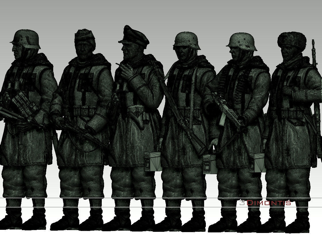 totenkopf devision german soldiers 3D print model_45