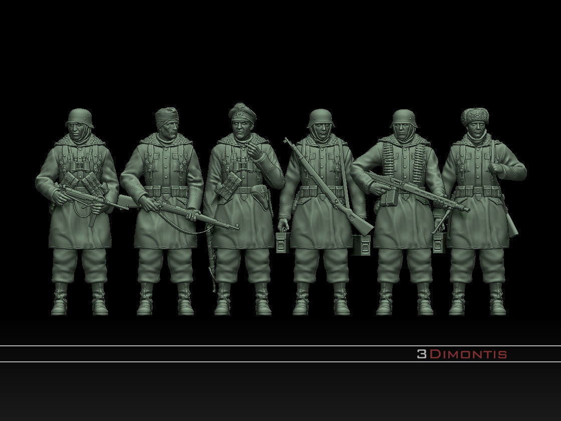 totenkopf devision german soldiers 3D print model_21