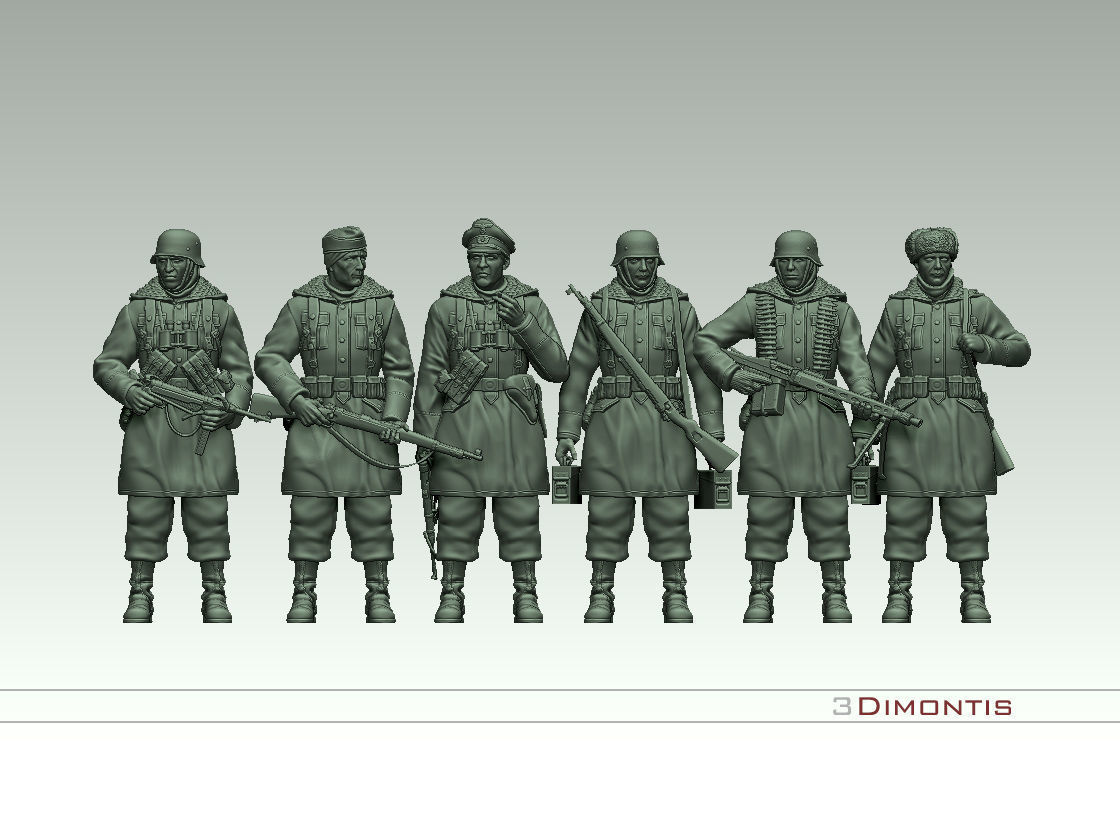 totenkopf devision german soldiers 3D print model_9