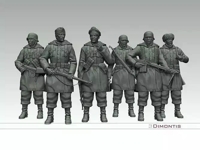 totenkopf devision german soldiers 3D print model