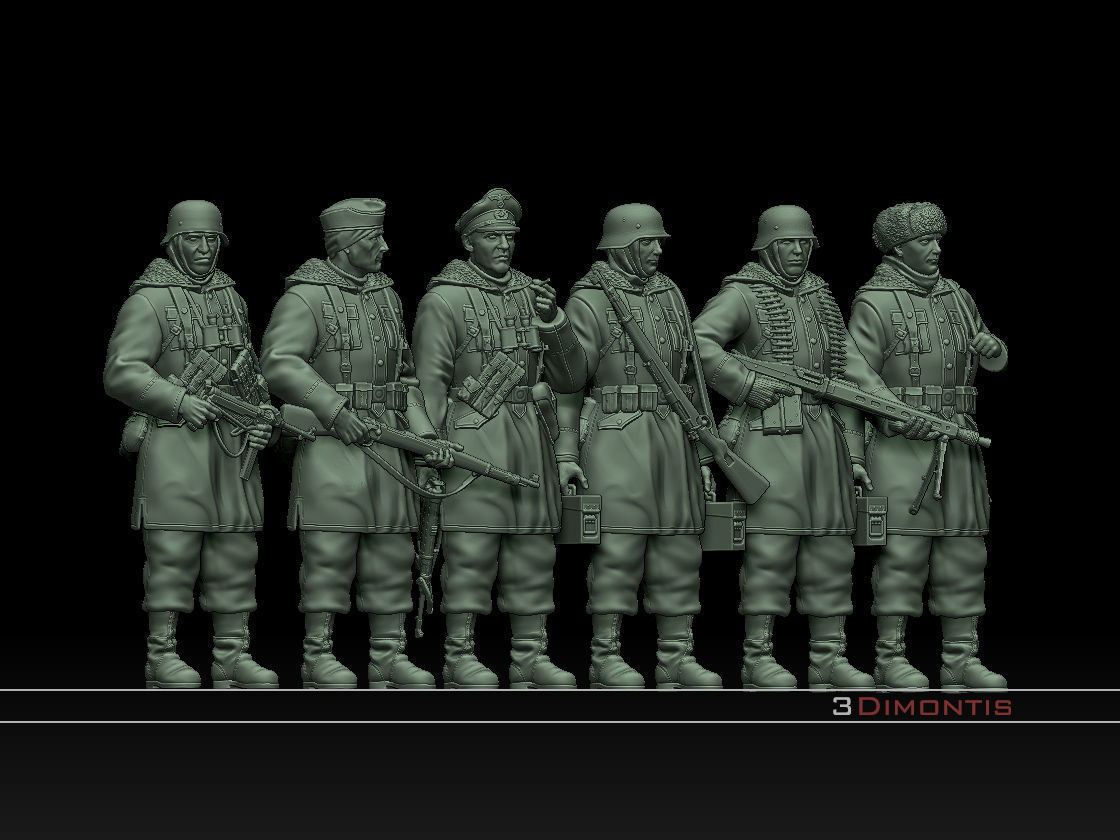 totenkopf devision german soldiers 3D print model_40