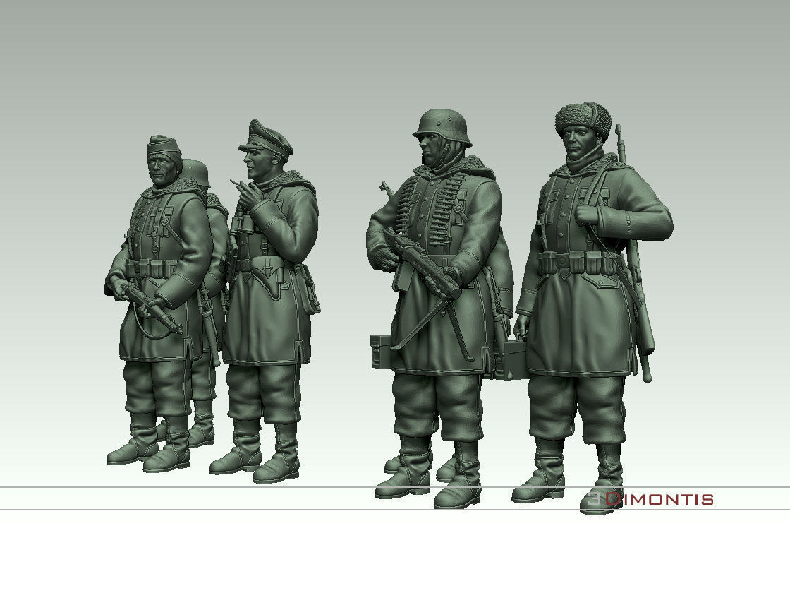 totenkopf devision german soldiers 3D print model_29