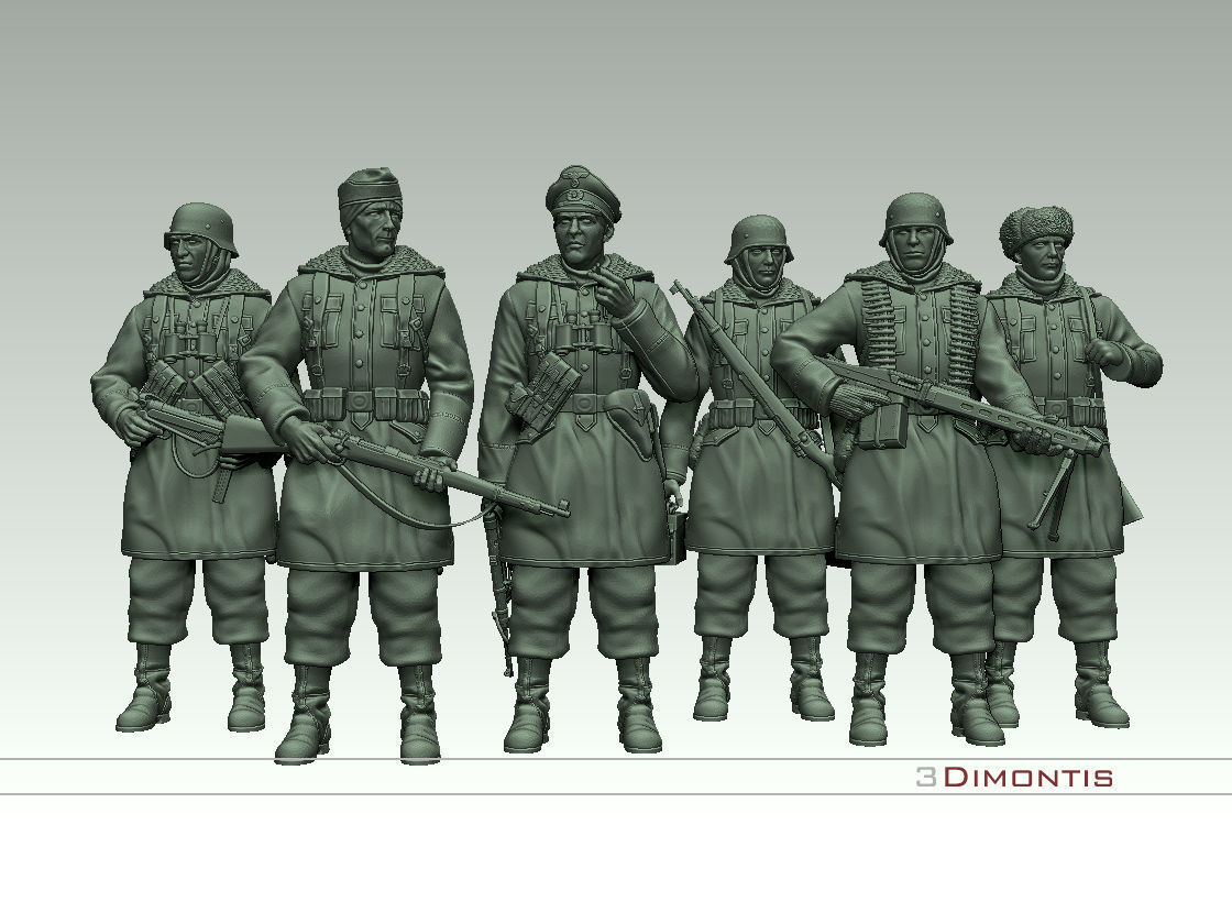 totenkopf devision german soldiers 3D print model_36