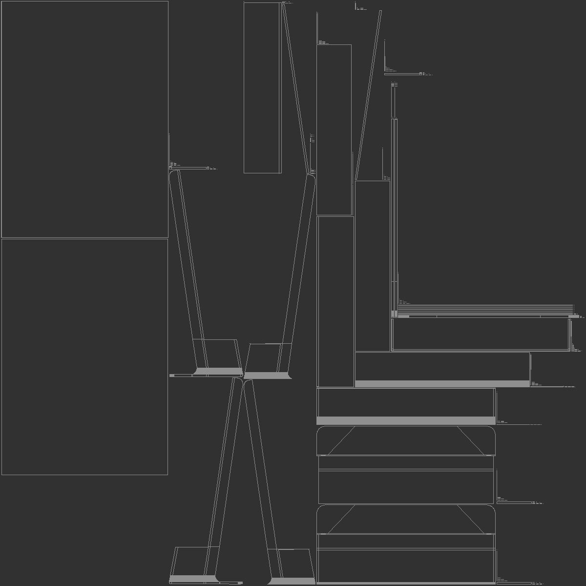 Acrylic A5 Flyer Holder - brochure in glass plastic tray Low-poly 3D model_5