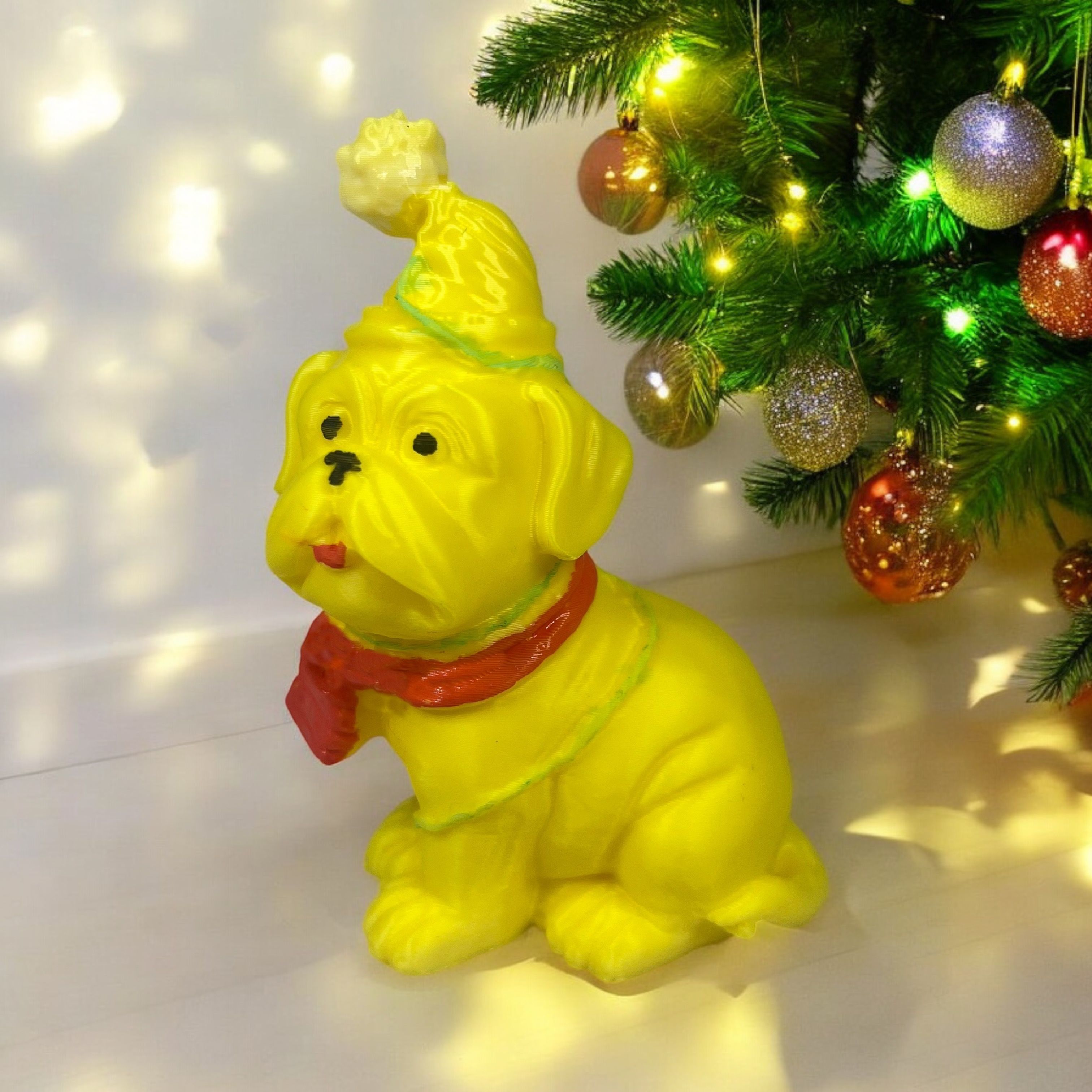 Carlin Christmas Dog 3D print model_1
