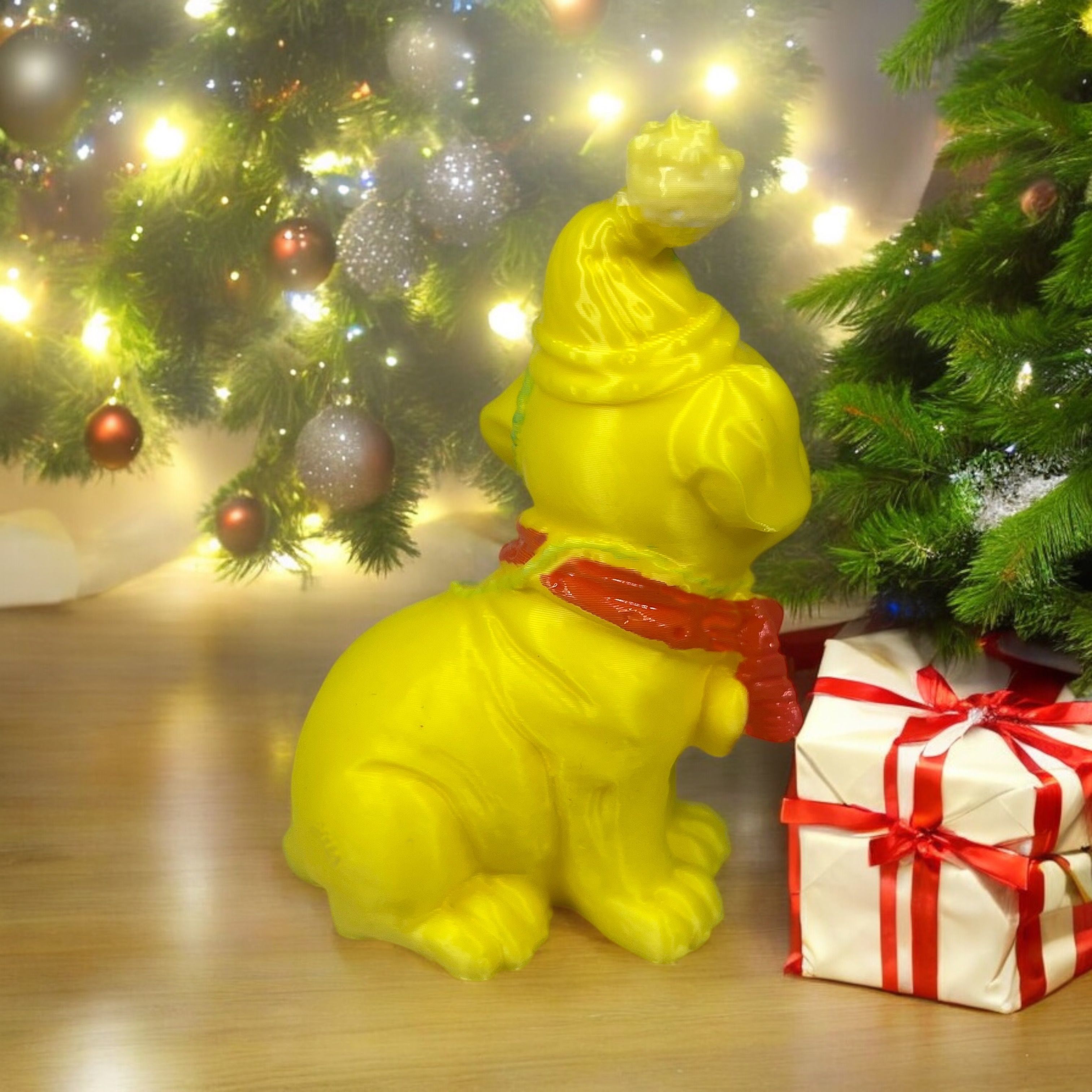 Carlin Christmas Dog 3D print model_3