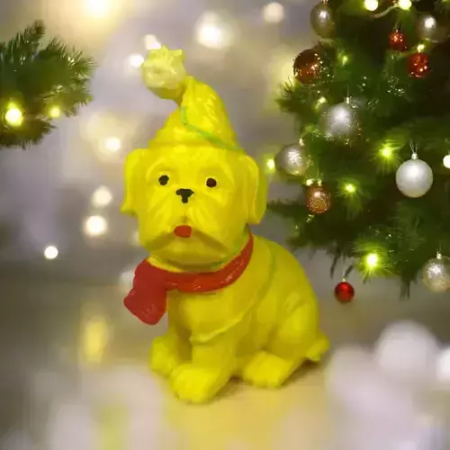 Carlin Christmas Dog 3D print model