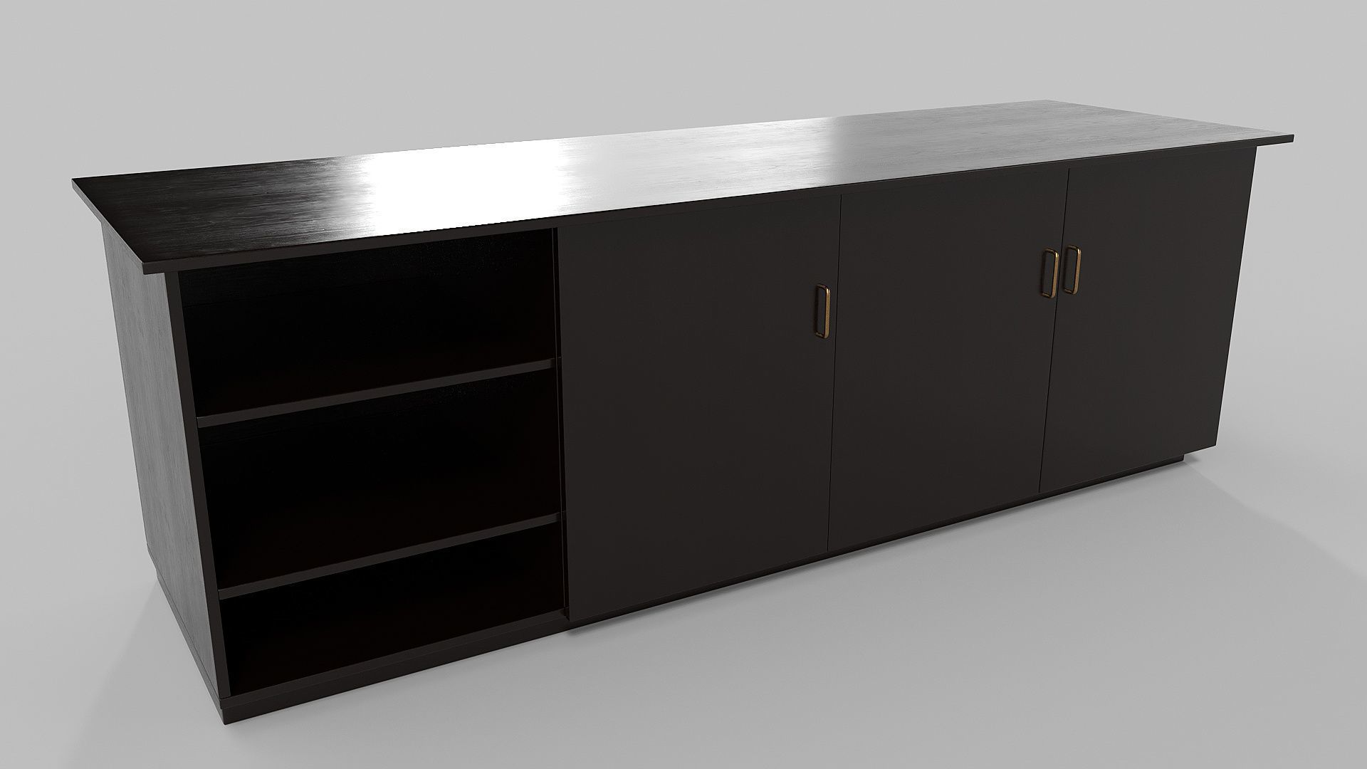 Italian-American Fine Dining Vintage Interior Restaurant Set 3D model_37