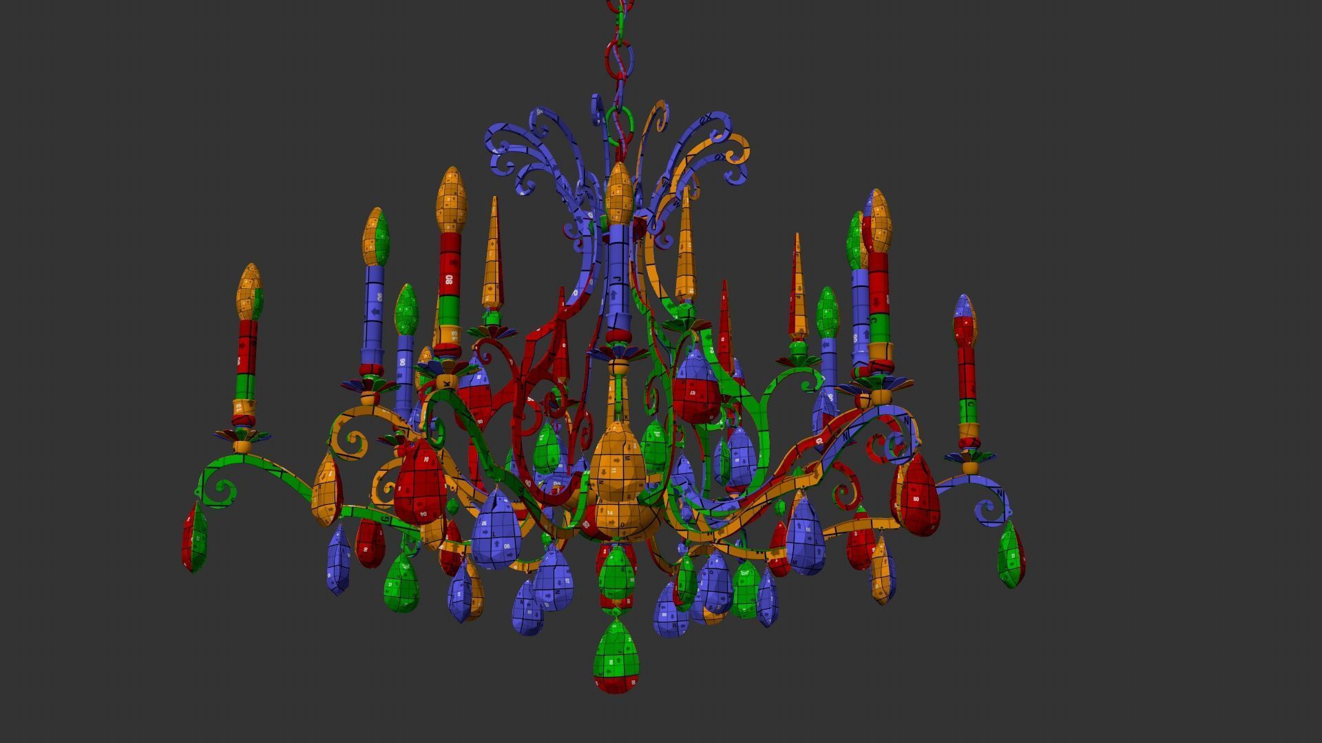 Italian-American Fine Dining Vintage Interior Restaurant Set 3D model_9