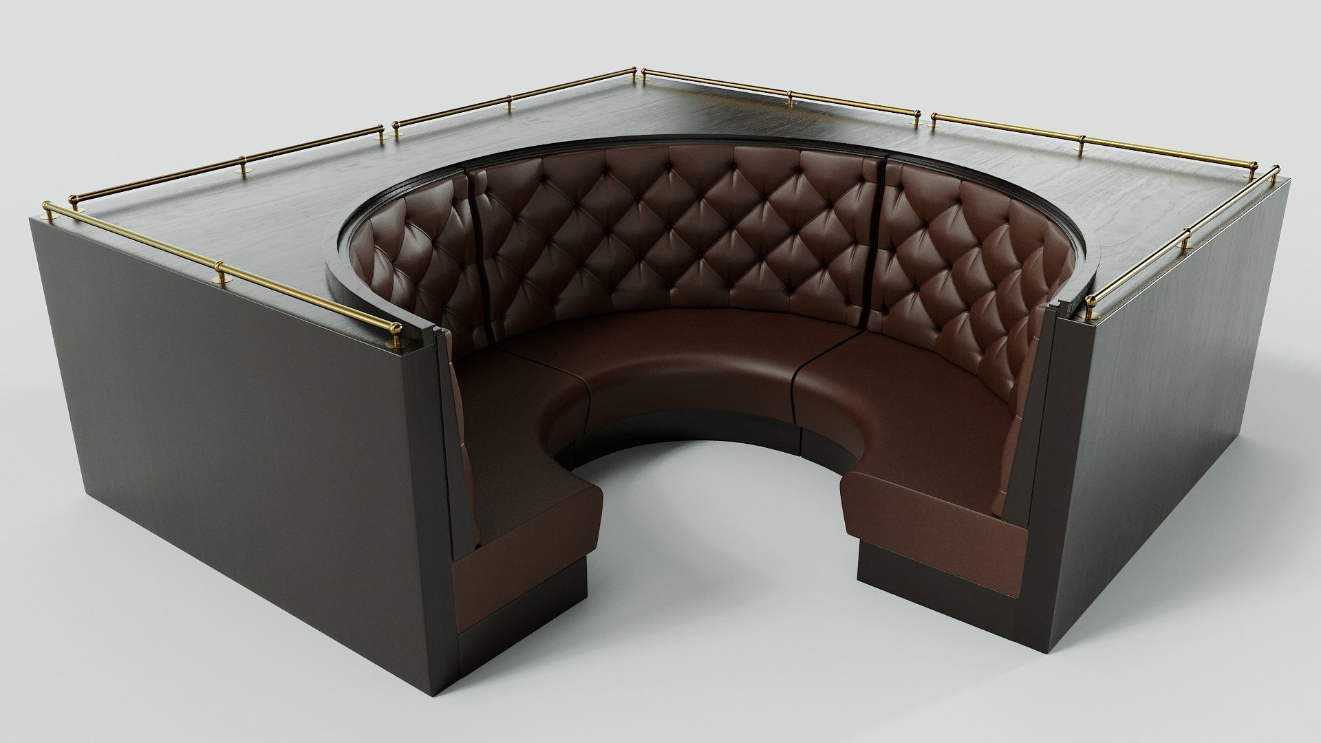 Italian-American Fine Dining Vintage Interior Restaurant Set 3D model_13