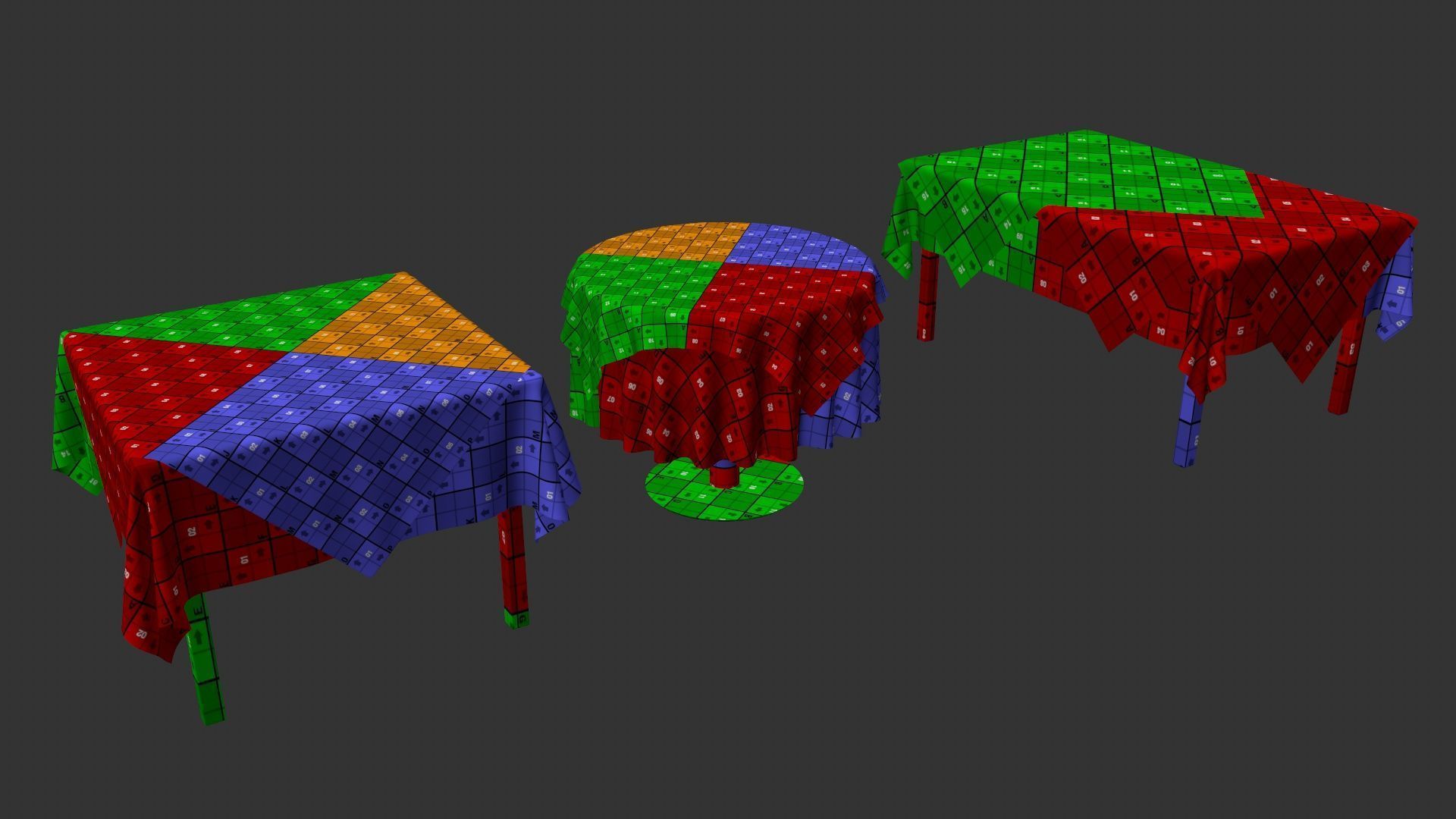 Italian-American Fine Dining Vintage Interior Restaurant Set 3D model_33