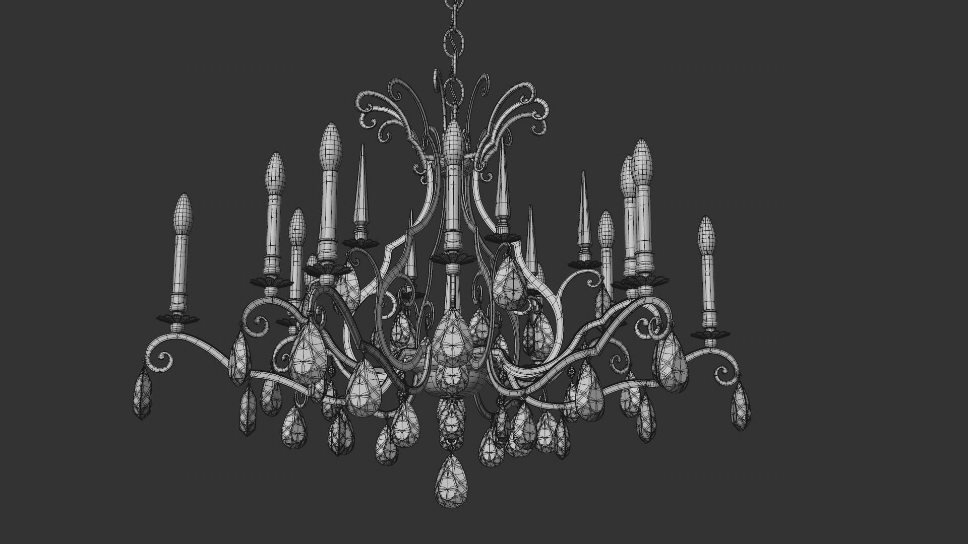 Italian-American Fine Dining Vintage Interior Restaurant Set 3D model_8