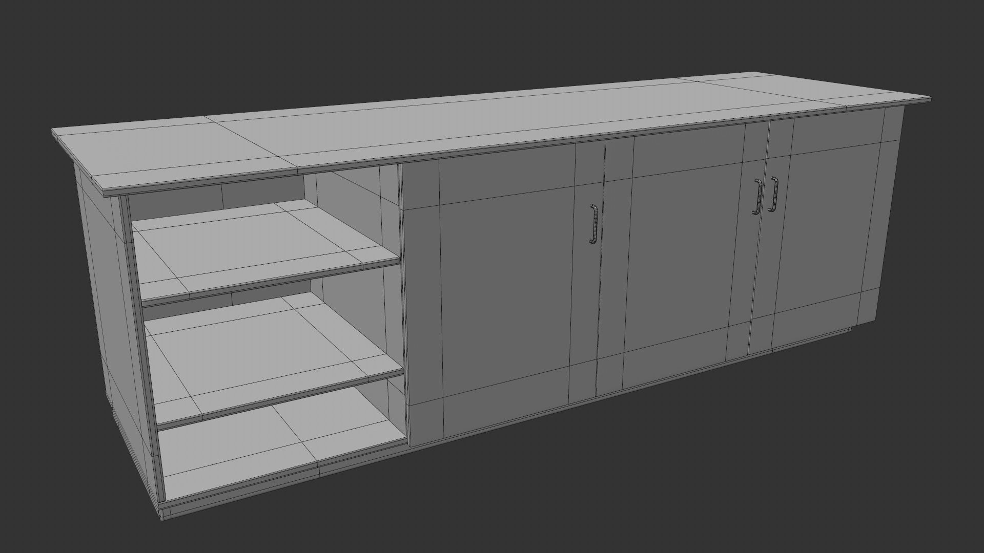 Italian-American Fine Dining Vintage Interior Restaurant Set 3D model_38