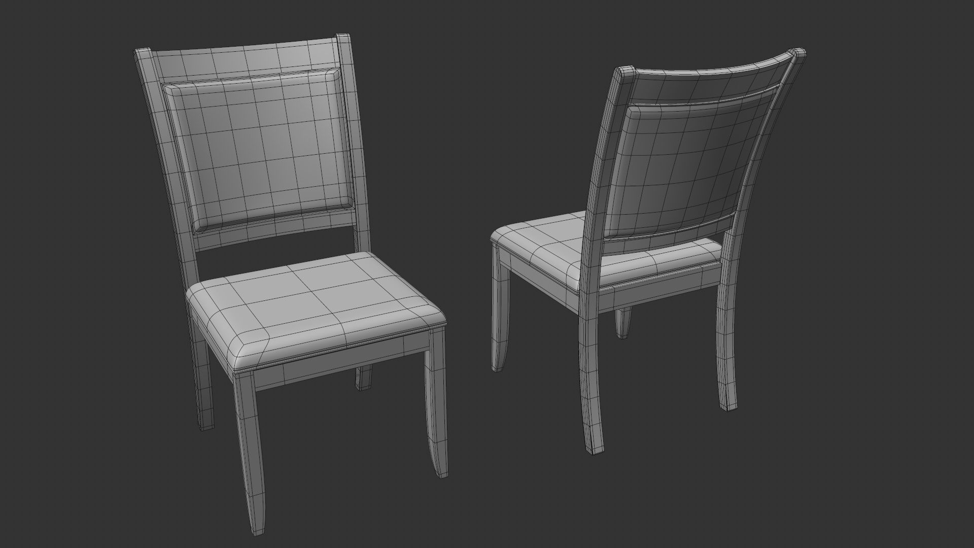 Italian-American Fine Dining Vintage Interior Restaurant Set 3D model_17