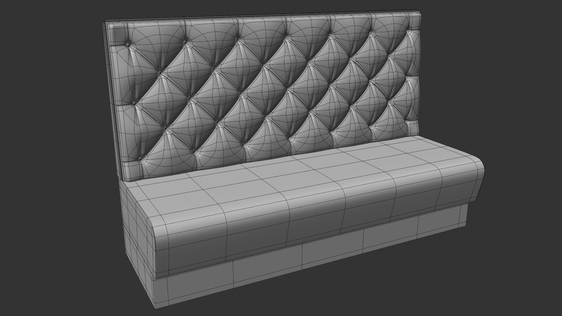 Italian-American Fine Dining Vintage Interior Restaurant Set 3D model_11