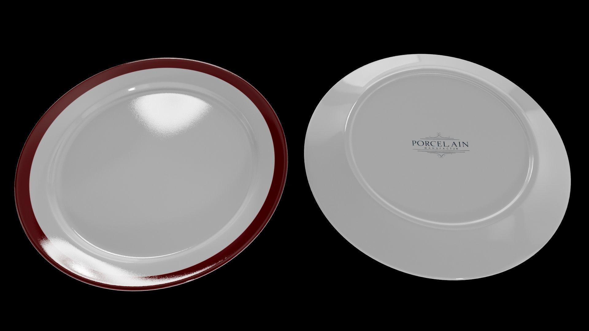 Italian-American Fine Dining Vintage Interior Restaurant Set 3D model_28